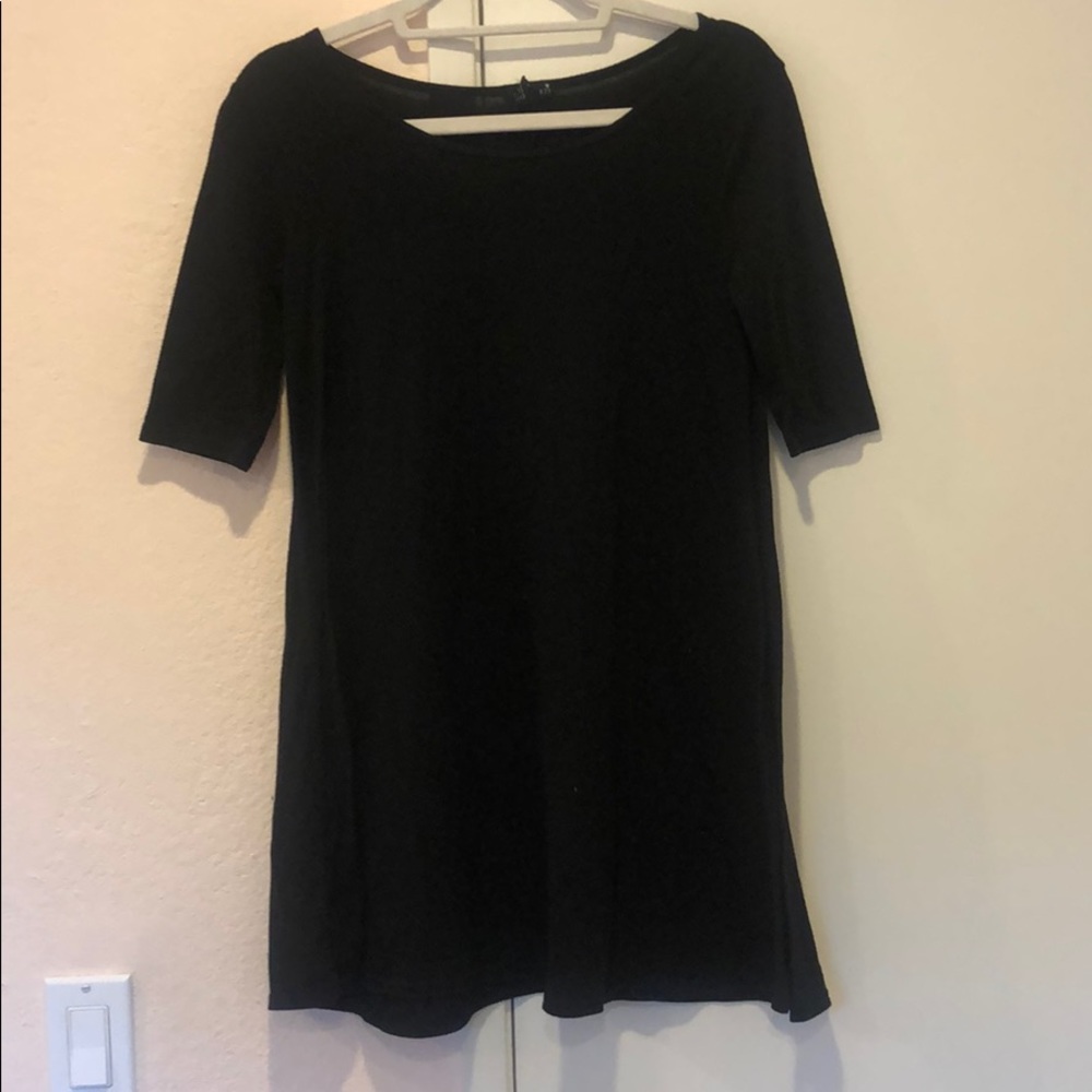 Black soft cotton dress
